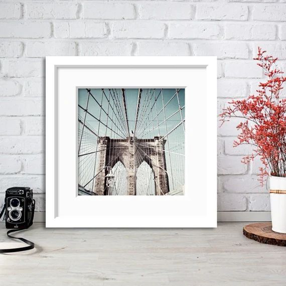 Brooklyn Bridge Art, New York City Photo, Square Wall Art, SALE, NYC Wall Print, New York Decor, ... | Etsy (US)