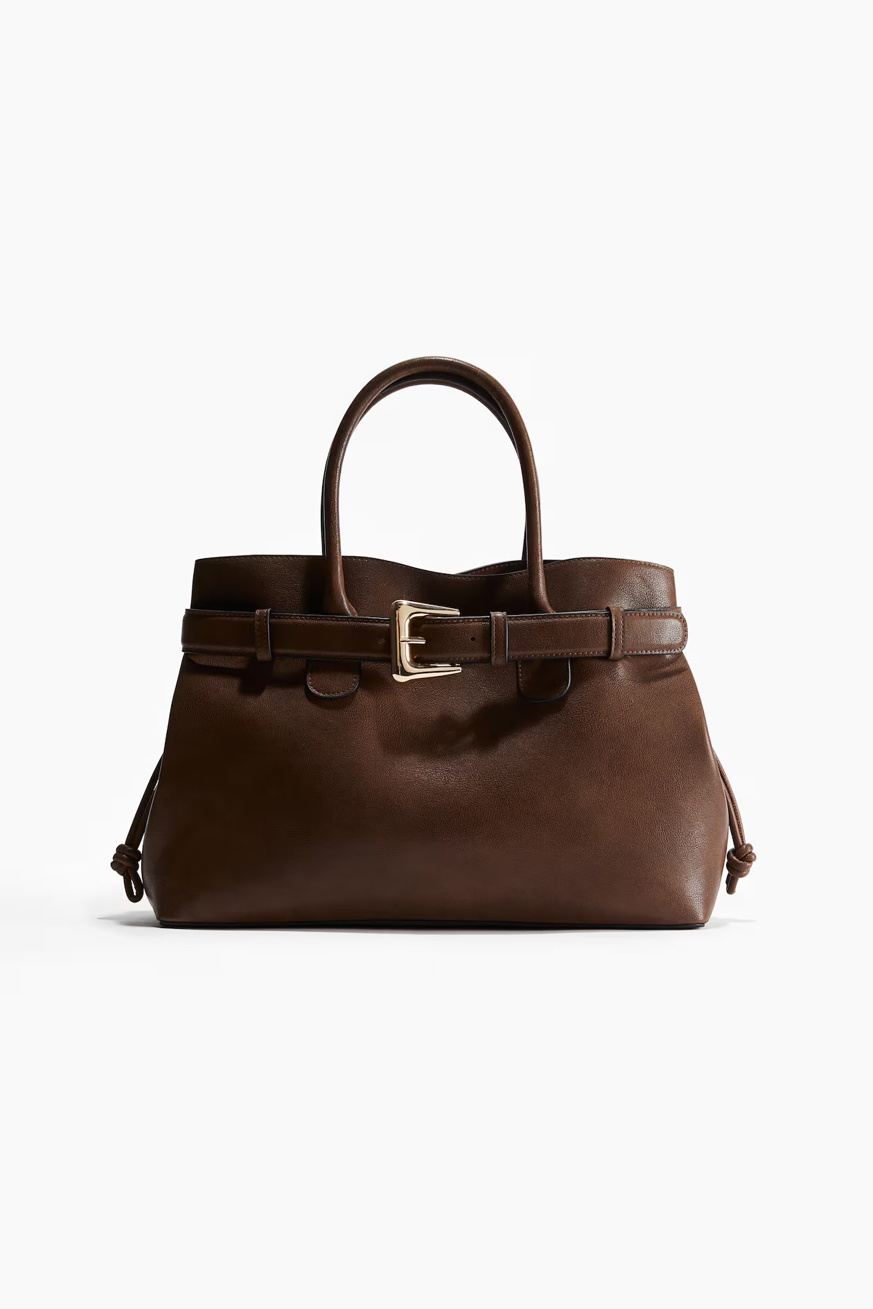 Belt-detail tote bag - Dark brown - Ladies | H&M GB | H&M (UK, MY, IN, SG, PH, TW, HK)