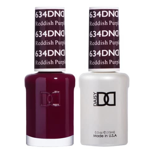 DND Gel Polish Set - 1 each of Red Gel Polish and Red Nail Polish, 634 Reddish Purple, 0.5 Fl Oz | Amazon (US)