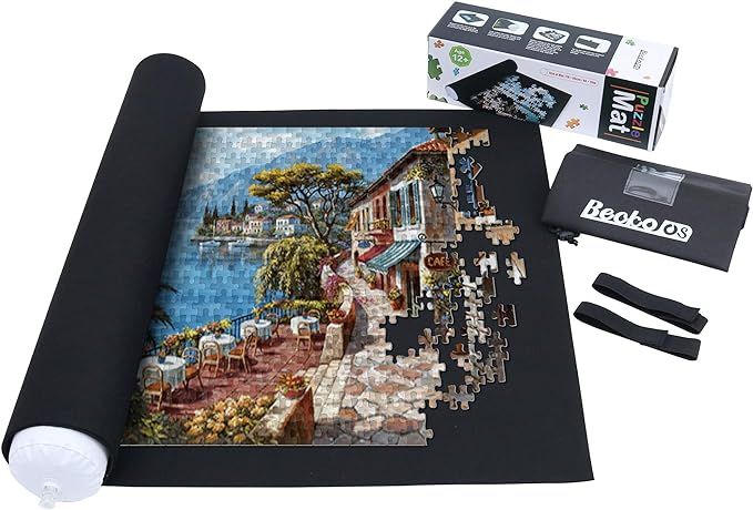 Becko Puzzle Mat Roll Up Puzzle Mats for Jigsaw Puzzles Puzzle Roll Up Mat Puzzle Board Puzzle Ke... | Amazon (US)