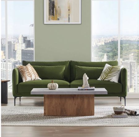 Love this modern green velvet couch and it’s on major SALE 🏷️.

Living room / affordable furniture/ sofa sale / couch sale / 

#LTKHome #LTKSaleAlert