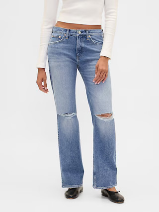 Mid Rise Relaxed Straight Jeans | Gap (US)