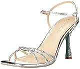 Blue by Betsey Johnson Women's SB-PIPRR Heeled Sandal, Silver, 9.5 | Amazon (US)