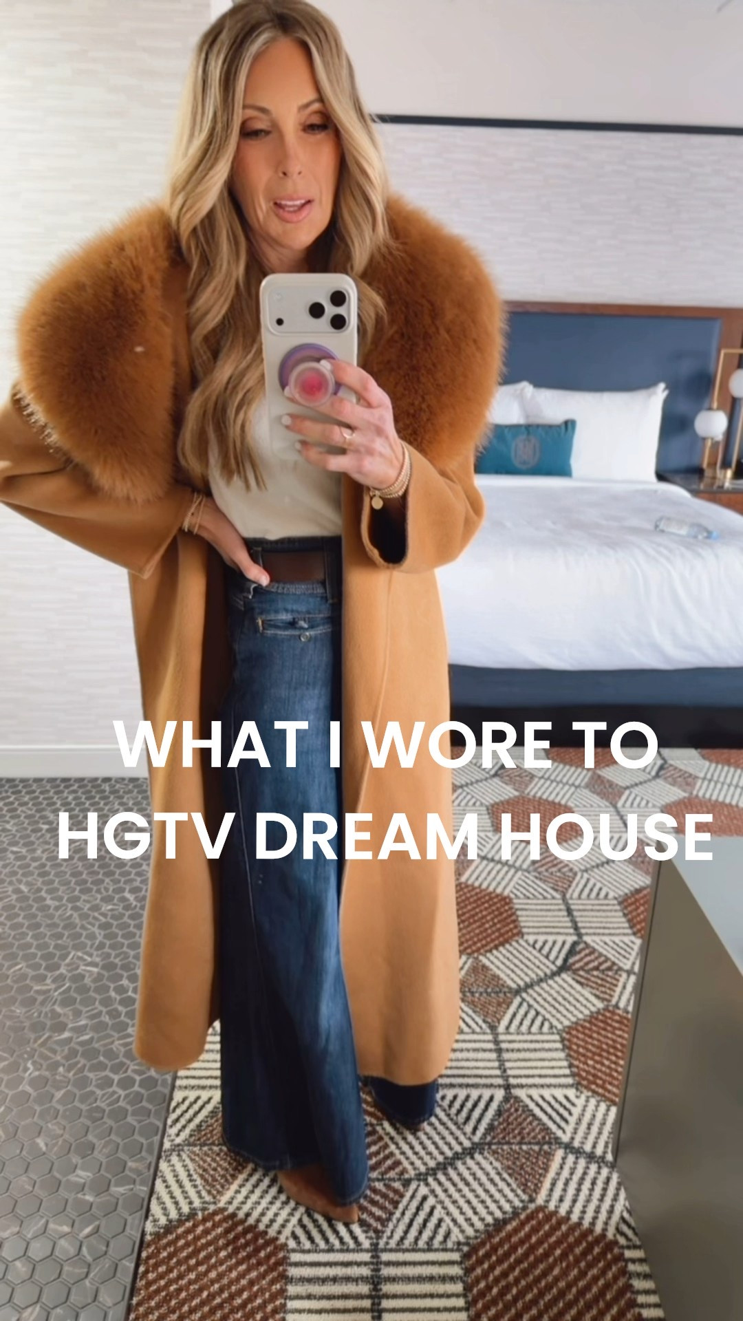 What I wore to tour the HGTV Dream Home. My coat is LoveShackFancy, but Michael's Kors makes the one that is nearly identical. Mine is actually sold out.. 

#LTKgrwm #LTKdayinmylife #LTKootd