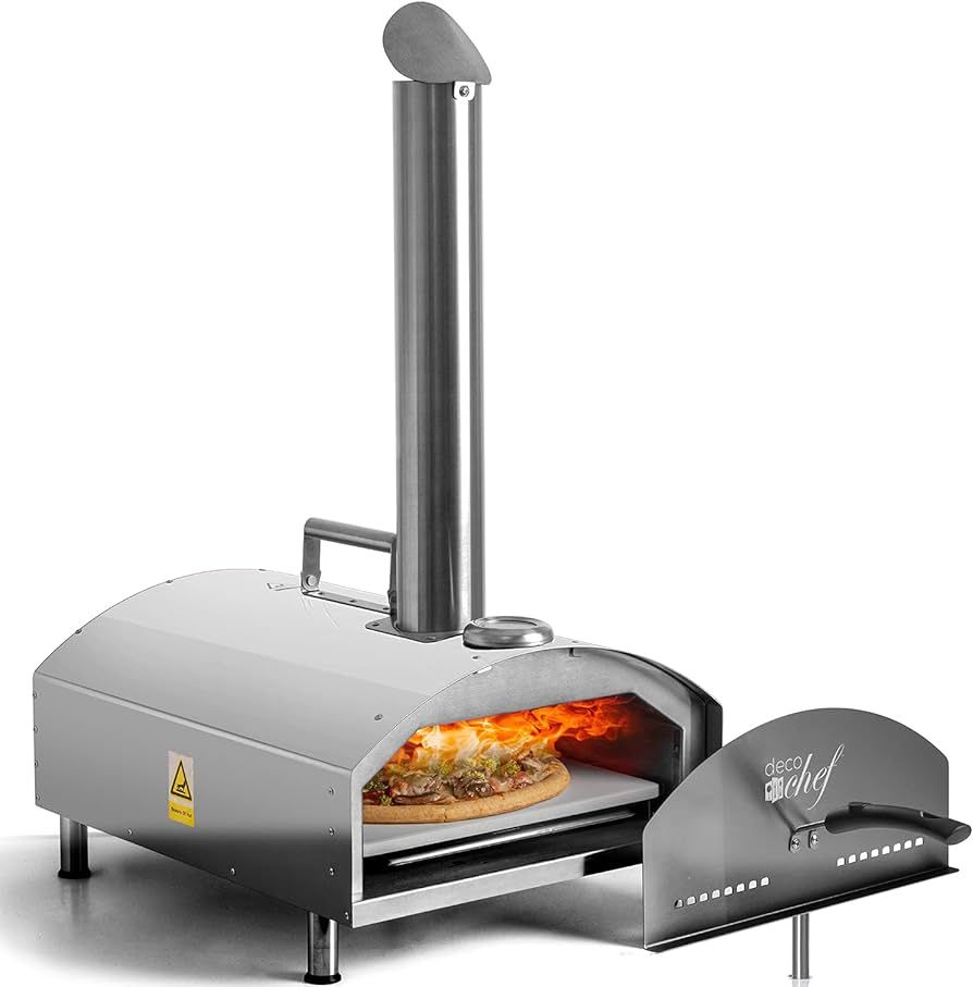 Deco Chef Outdoor Pizza Oven with 2-in-1 Pizza and Grill Oven Functionality, 13" Pizza Stone, Por... | Amazon (US)