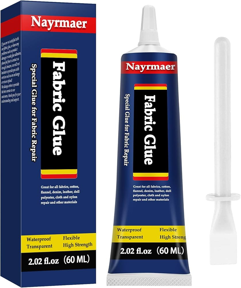 Fabric Glue, Permanent Clear Washable Clothing Adhesive for All Fabrics, Cotton, Flannel, Denim, ... | Amazon (US)