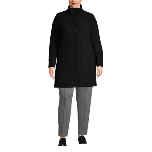 Women's Plus Size Insulated Wool Coat | Lands' End (US)