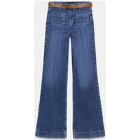 Zara - Z1975 Flare High Waist Jeans With Belt - Women - Blue - Women | Zara US