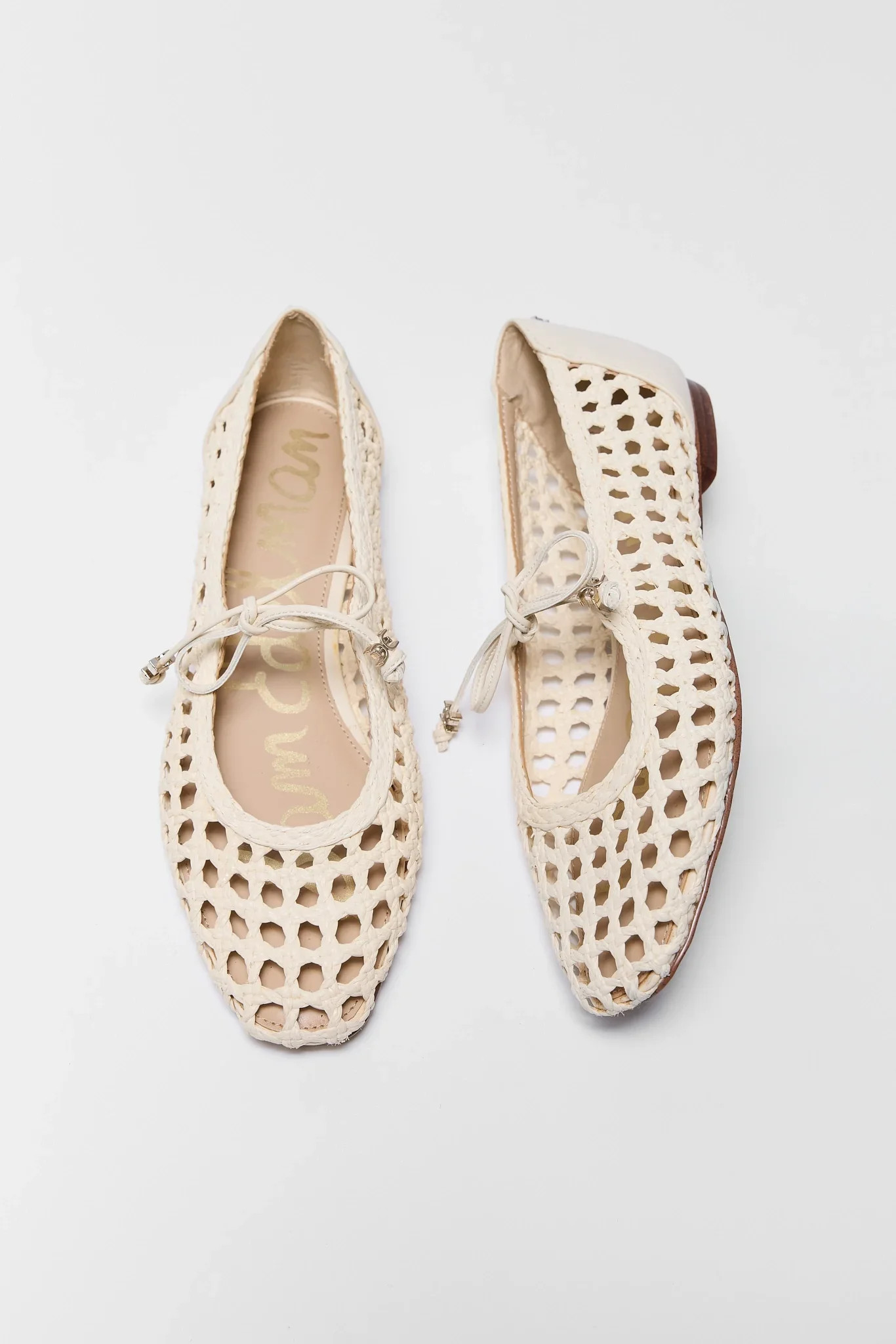 Marcie Ivory Woven Ballet Flats | Avara