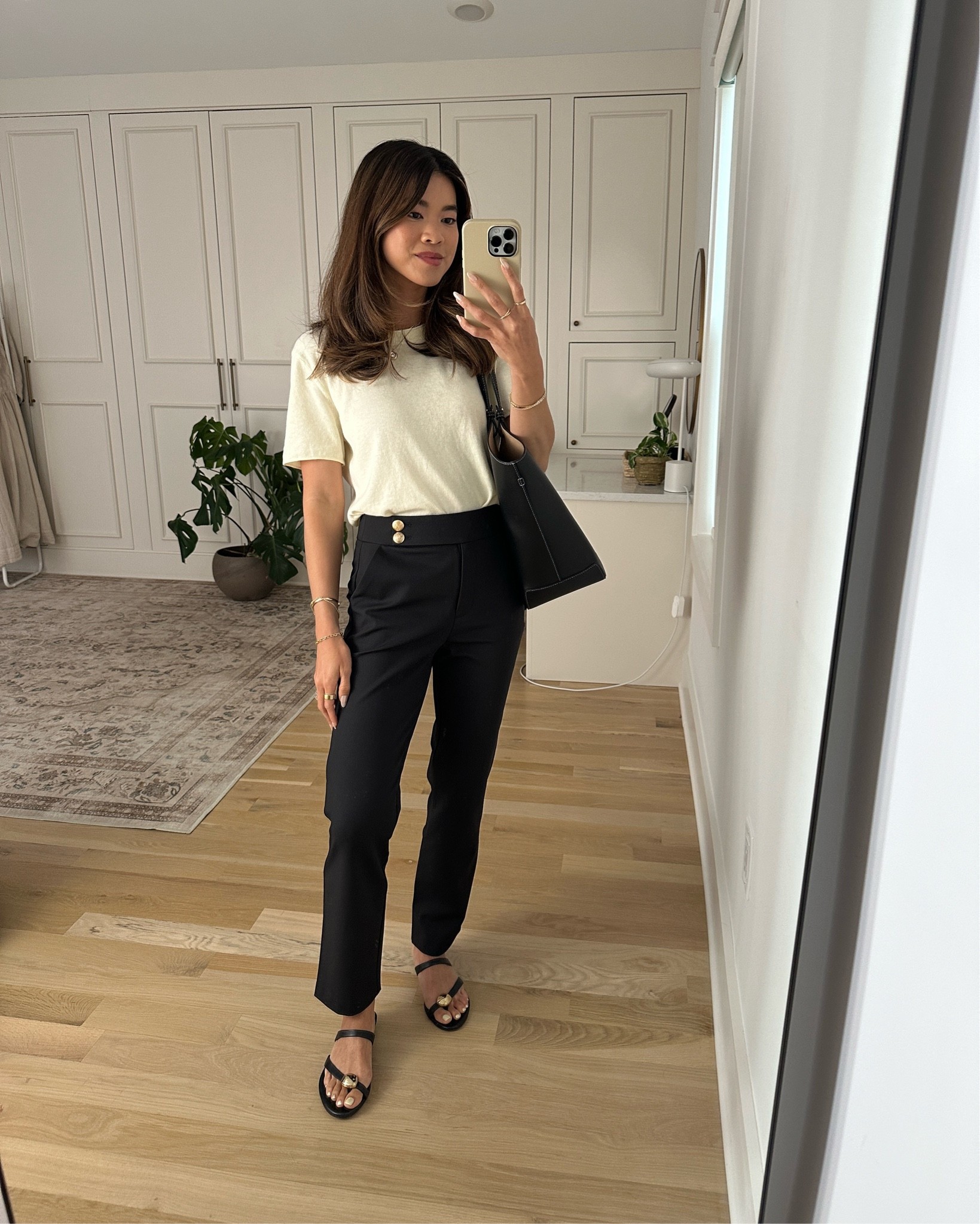 Are you looking for a lightweight sweater tee for the summer? This @Quince cotton cashmere tee is so comfy and feels incredible. 

Sizing info: 
Quince Scuba Slim Ankle Pants - Size 0 in True Black 
Quince Lightweight Cotton Cashmere Relaxed Sweater Tee - Size XS in Pale Custard Yellow 

petite fashion, get dressed with me, outfit inspiration, ootd, nashville outfit, Nashville influencer, petite style, vacation style, casual outfits, mom style, petite pants, spring outfits, spring outfit info, spring pants, spring outfit idea, spring top, summer pants, quince pants, work pants, spring tee, spring shoes, petite trousers, summer sandals, quince sweater tee, summer top, work outfit, summer work outfit 

 

#LTKSeasonal #LTKootd #LTKPetite