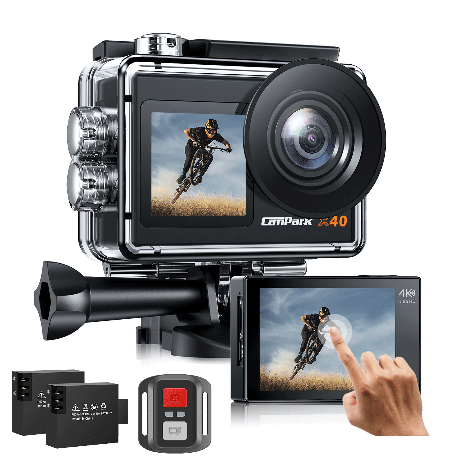Campark Action Camera 4K 30FPS 20MP Waterproof Underwater Cmaera WiFi Sports Camera With Touch Sc... | Walmart (US)