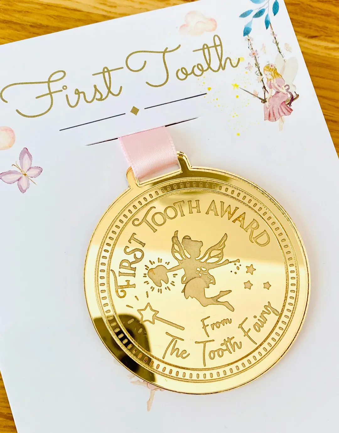 FIRST Tooth Fairy Medal -tooth Fairy LETTER Tooth Fairy Gold Coin- First Milk Tooth Fairy Kit! Fi... | Etsy (Global)