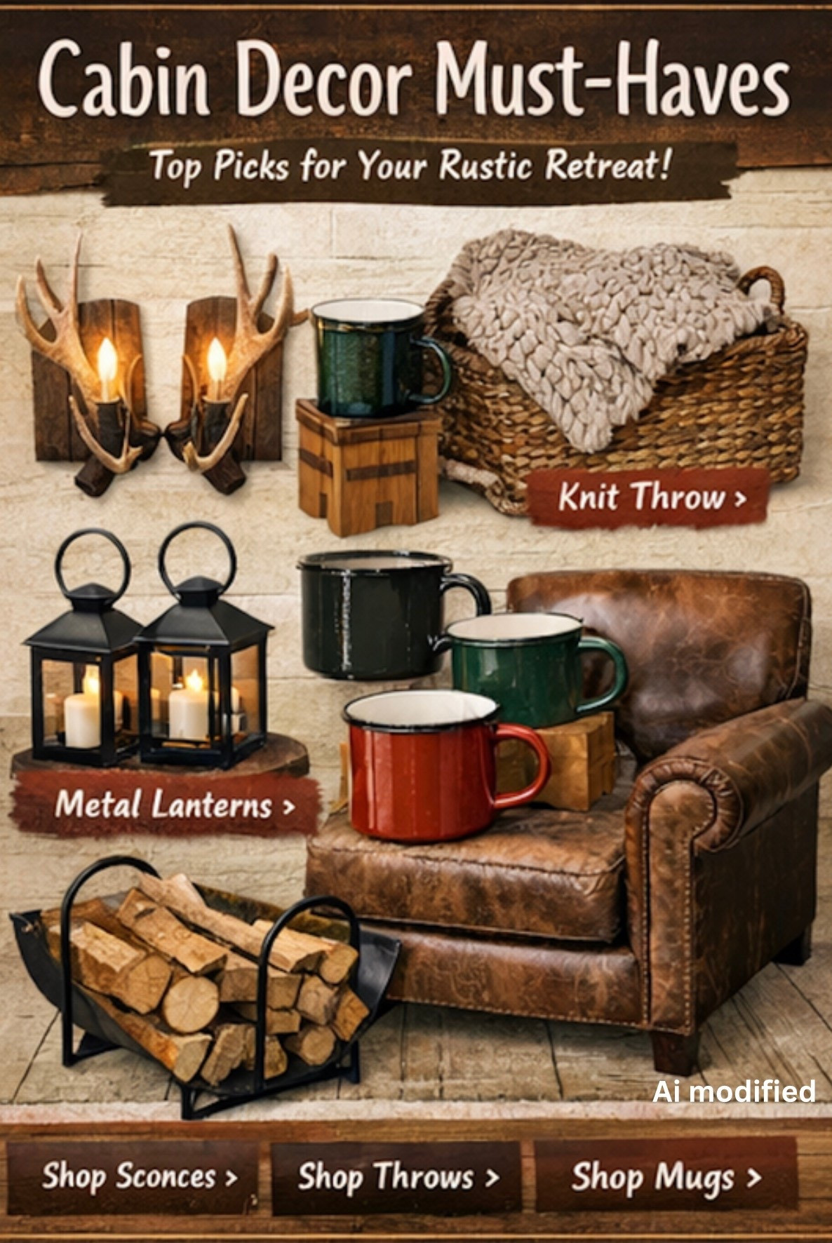 Cabin Decor Must-Haves 🪵 | Cozy Rustic Home Essentials + Lodge Style Finds | Shop the Look

#LTKTravel #LTKHome