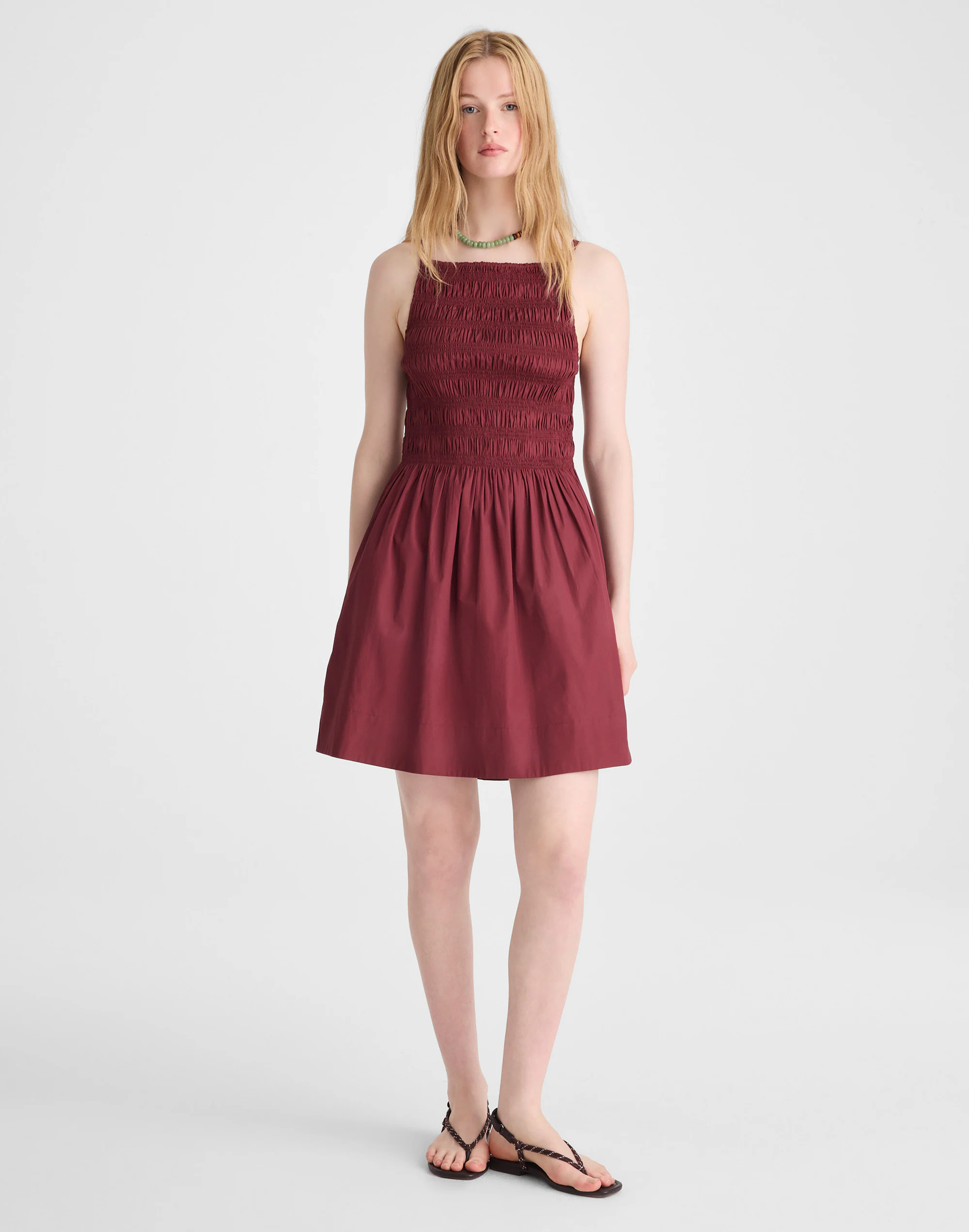 Smocked High-Neck Mini Dress | Madewell