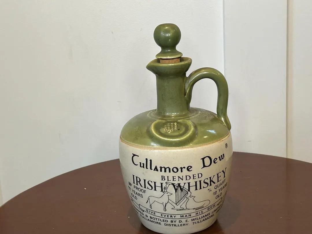 Vintage 1960s Tullamore Dew Blended Irish Whiskey 12 Years Old 4/5 Quart Stoneware Bottle or Jug ... | Etsy (US)