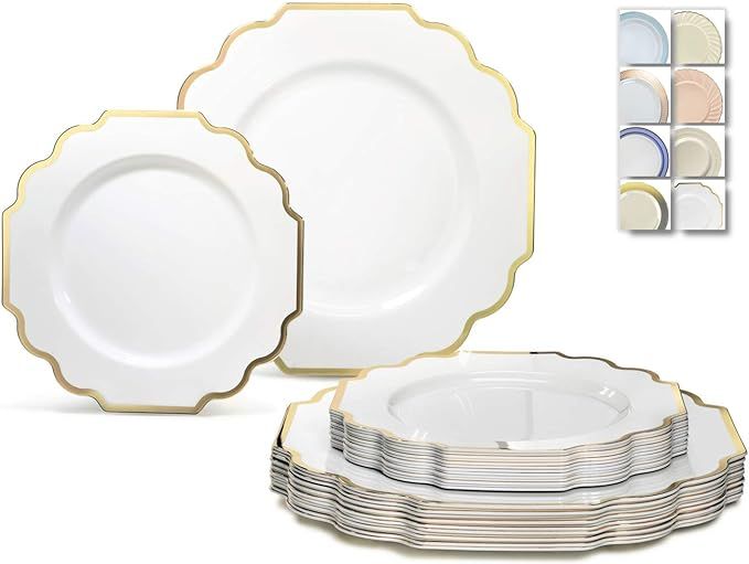 " OCCASIONS " 50 Plates Pack (25 Guests)-Wedding Party Disposable Plastic Plate Set -(25 x 10.5''... | Amazon (US)