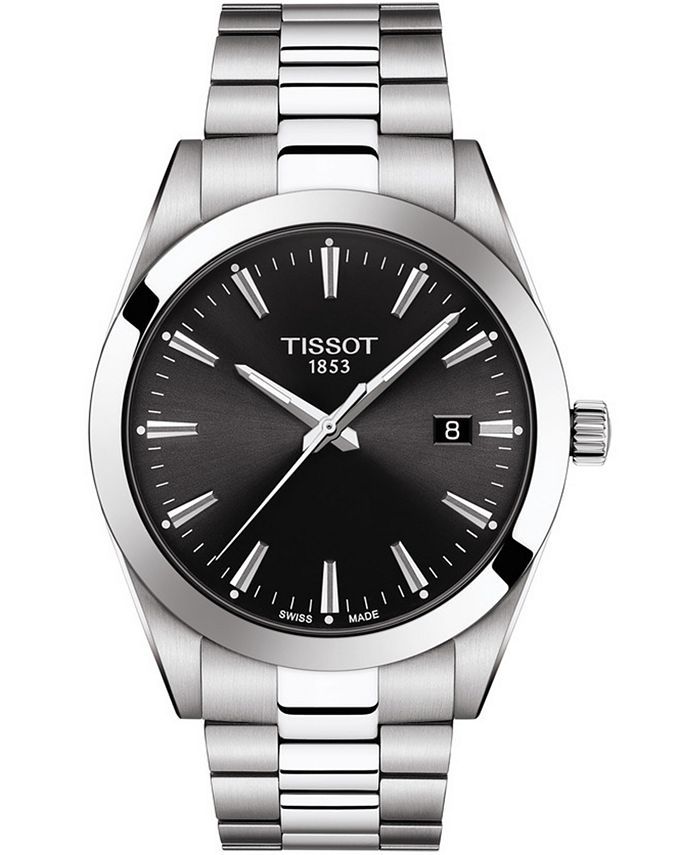Tissot Men's Swiss T-Classic Gentleman Stainless Steel Bracelet Watch Watch 40mm & Reviews - Macy... | Macys (US)