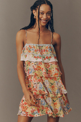 Farm Rio x Anthropologie Tiered Ruffle Mini Dress | Anthropologie (US)