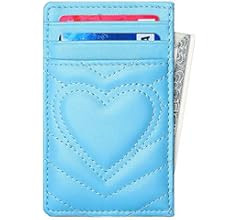 AUNER LEATHER Card Holder Wallet for Women, Quilted Leather, RFID Blocking (Hot Pink) | Amazon (US)