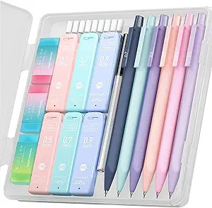 Four Candies Cute Mechanical Pencil Set, 6PCS Pastel Mechanical Pencils 0.5 mm & 0.7mm & 0.9mm wi... | Amazon (US)