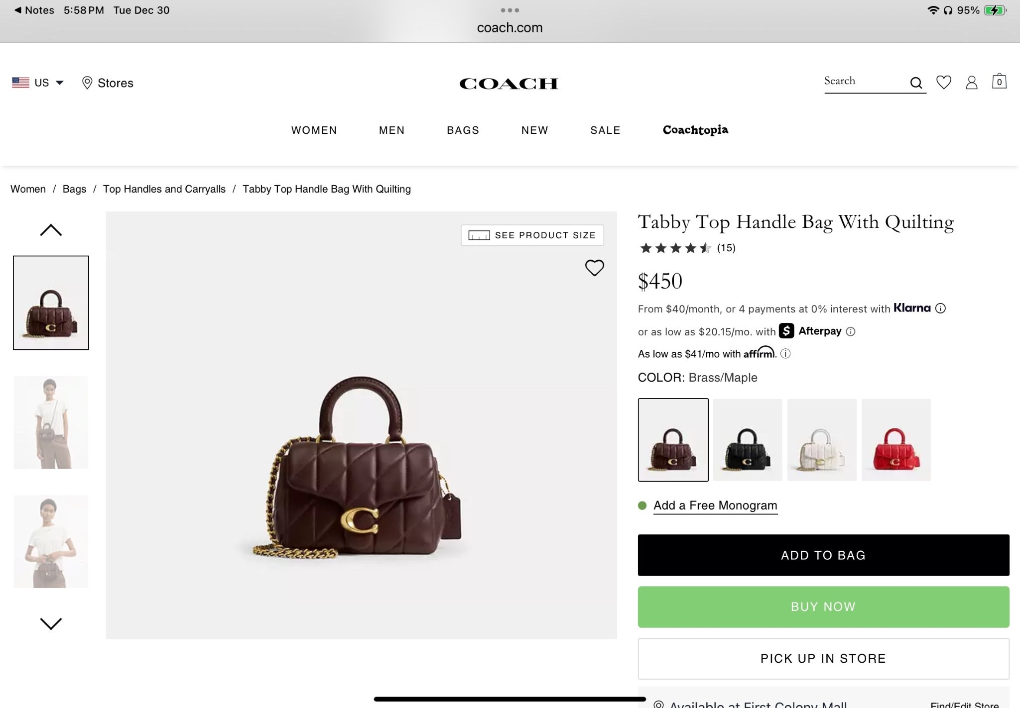 UPDATE because Coach is trying to ruin my self-control 😳
This Tabby Top Handle also comes in Maple 🍁 and now I’m officially torn…

Candy Apple 🍎 or Maple 🍁?
Vote below 👇👇

👜 Shop the Tabby Top Handle:
https://rstyle.me/+YK2z1KmLfxnQntvaOAwA7w


#LTKGiftGuide #LTKPlusSize #LTKHoliday