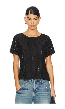 Sanctuary Sequin Perfect Tee in Black from Revolve.com | Revolve Clothing (Global)