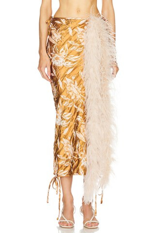 Milkwhite Midi Skirt in Burnt Orange from Revolve.com | Revolve Clothing (Global)