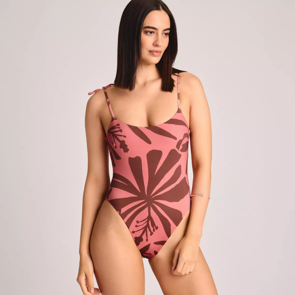 Vitamin A Women's Printed Tie Shoulder Classic Coverage One Piece Swimsuit - Multi | Target
