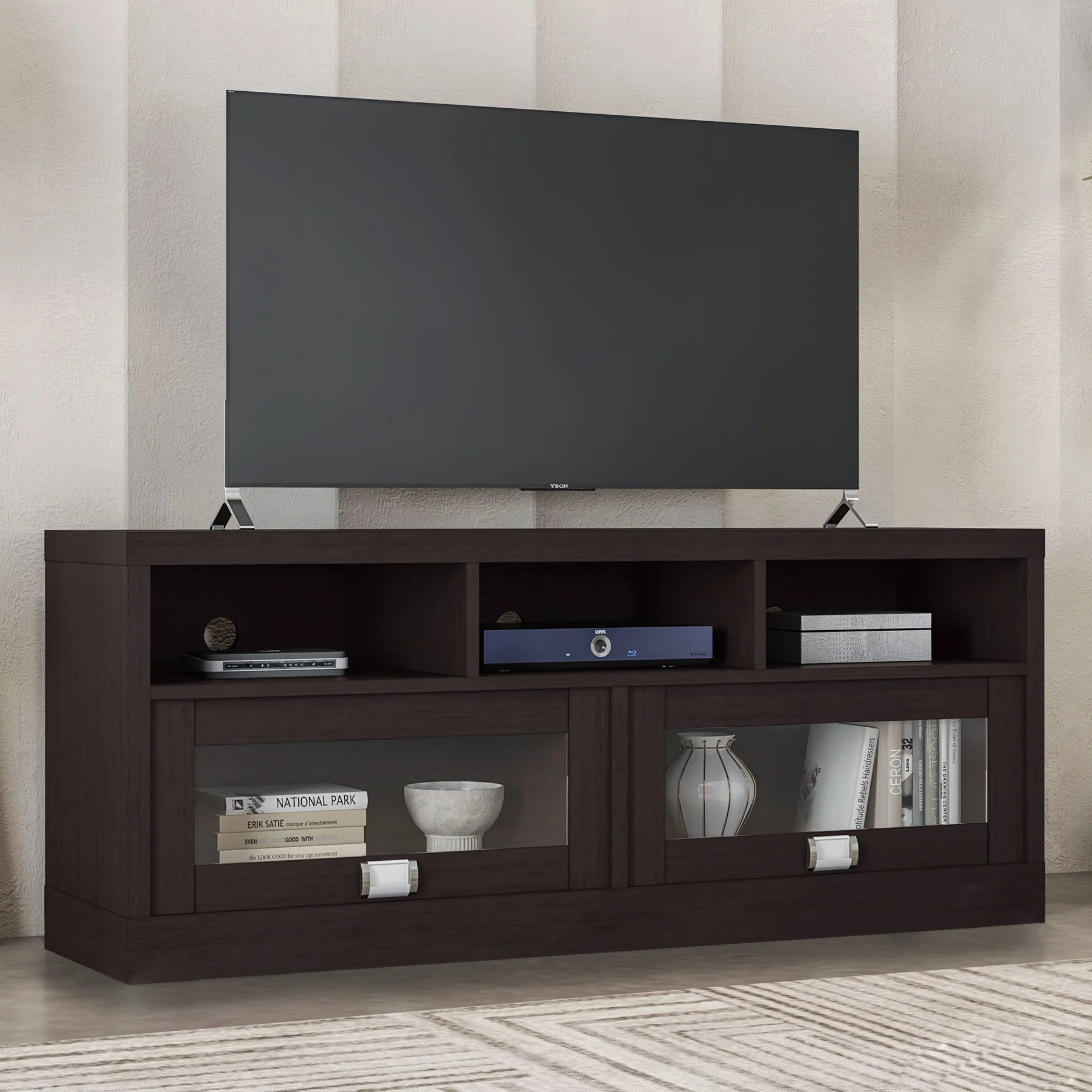Techni Mobili 58" W Durbin TV Stand for TVs up to 75", Espresso | Walmart (US)