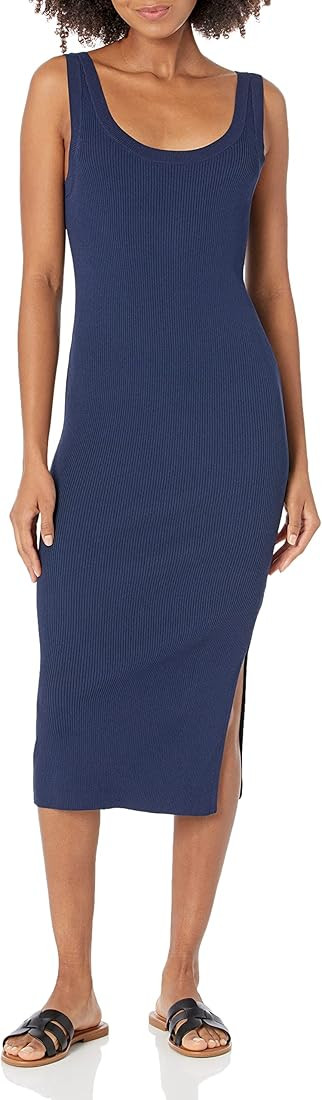 The Drop Women's Yasmin Side-Slit Midi Sweater Tank Dress | Amazon (US)