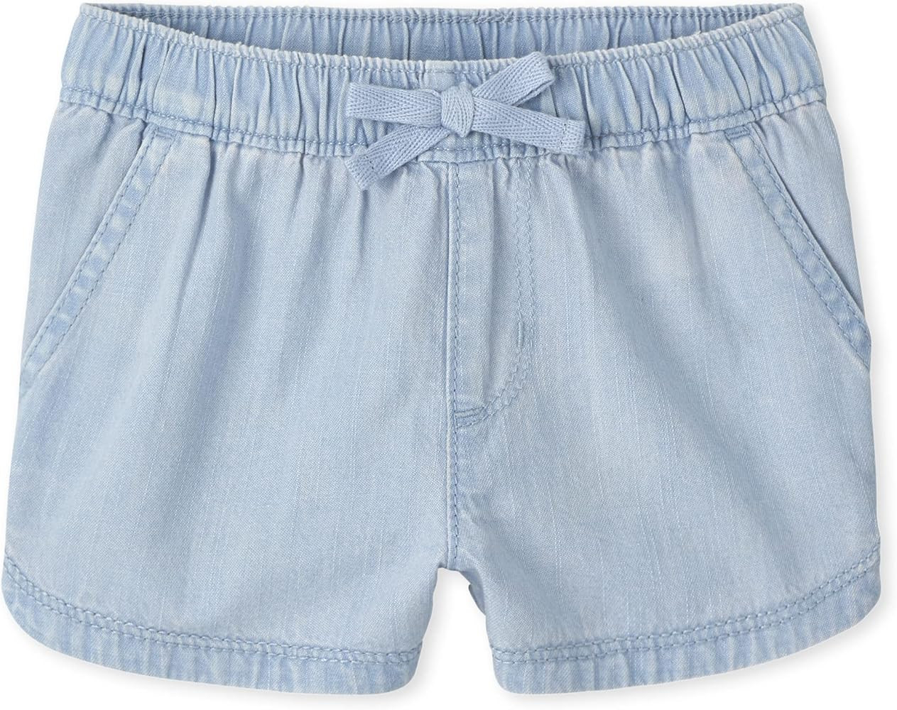 The Children's Place Baby and Toddler Girls Chambray Pull on Shorts | Amazon (US)