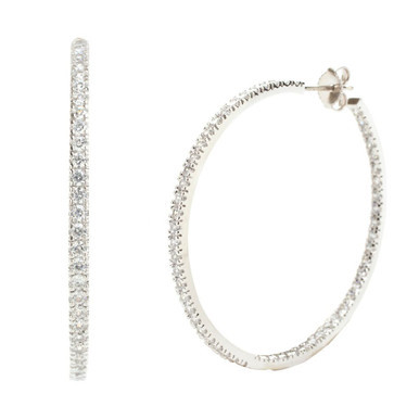 NARROW PRONG HOOP - EFK780/CZ | Fantasia by DeSerio