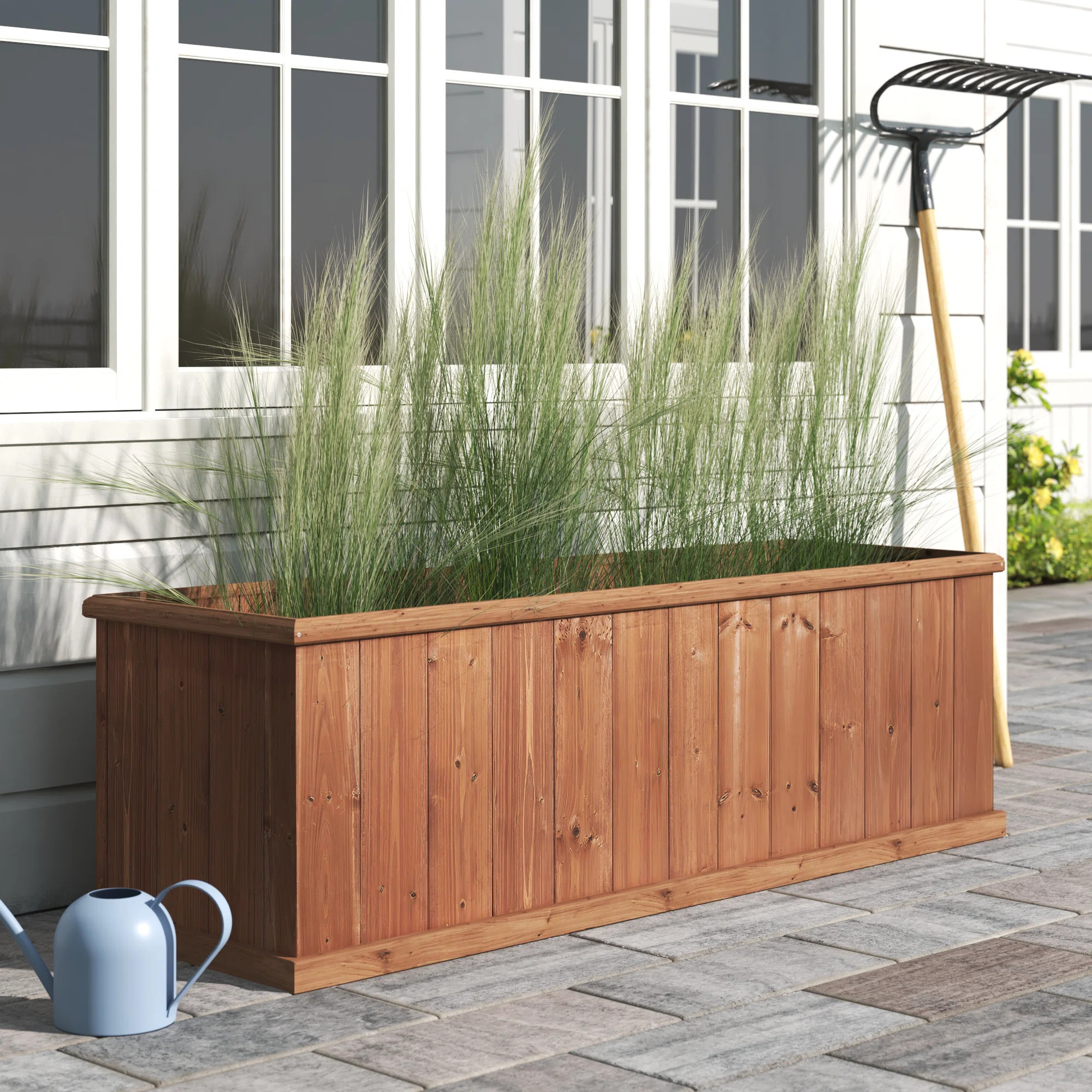 Three Posts™ Barros Outdoor Wood Planter Box New green house beauty and hope Raised Garden Bed ... | Wayfair North America