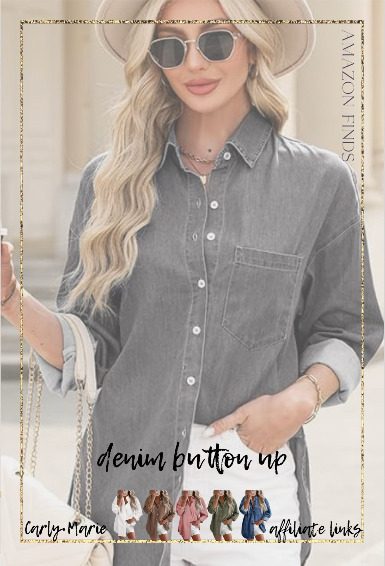 The button up that somehow works with literally everything 🤍 

Lightweight denim, the perfect relaxed fit, and SO many colors to choose from. 🎨

Toss it over a tank, pair it with shorts, leggings, linen pants… instant effortless outfit every time ✨

#LTKootd #LTKMidsize #LTKWorkwear