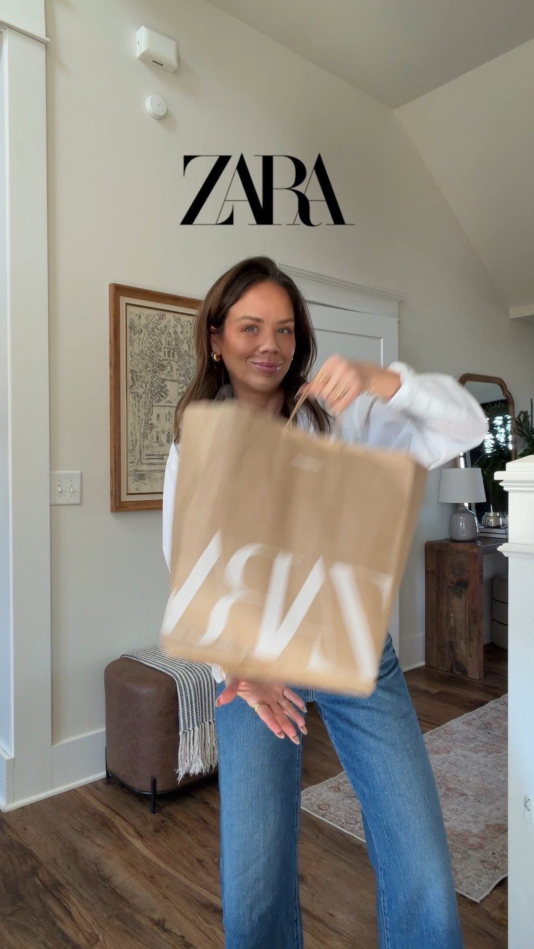 New in: @Zara ZARA! Wearing xs or smallest size. Size 24 light wash barrel jeans. The brown top linked is the white top! It’s just showing up brown sorry! Size 25 first pair of jeans-Levi’s [go up a full size in those!]

#LTKgrwm #LTKootd #LTKmomlife