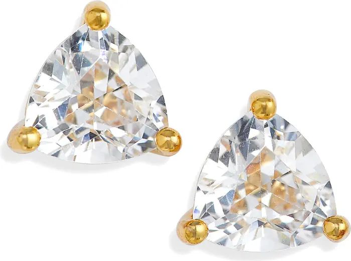 2ct Trillion Sterling Silver Cubic Zirconia Stud Earrings | Nordstrom