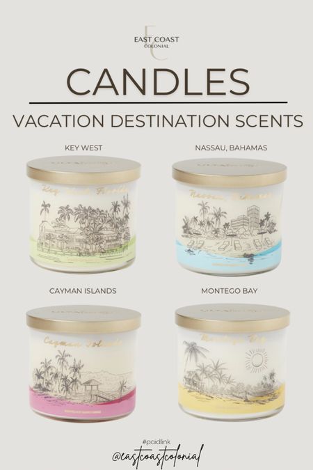 These candles are not only beautiful, but they remind you of your favorite vacation destination. This makes a great gift for the candle, lover or traveler.

#LTKHome #LTKTravel #LTKFindsUnder50