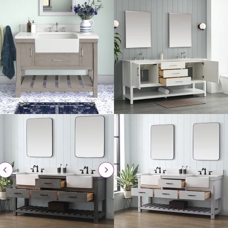 Our handpicked modern farmhouse bath vanities for your home refreshing. 

#LTKhome #LTKFind #LTKSeasonal