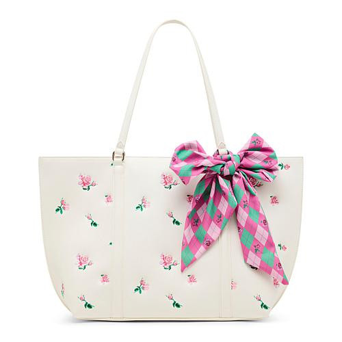 Betsey Johnson Rosebud Tote Bag - Ivory/Off White | HSN