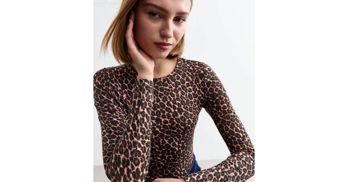 Brown Leopard Print Jersey Bodysuit | New Look | New Look (UK)