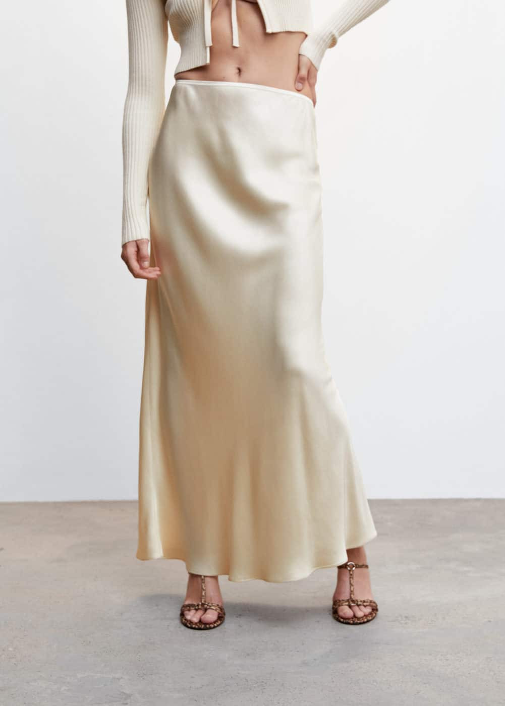 Satin long skirt -  Women | Mango USA | MANGO (US)