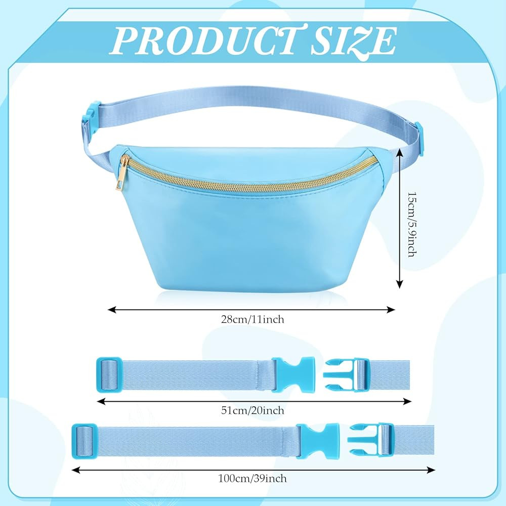 Hillban 4 Pcs Fanny Packs Adjustable Nylon Preppy Waist Packs Bag Water Resistant Classic Fanny P... | Amazon (US)