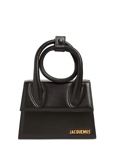 JACQUEMUS - Le chiquito noeud leather shoulder bag - Black | Luisaviaroma | Luisaviaroma