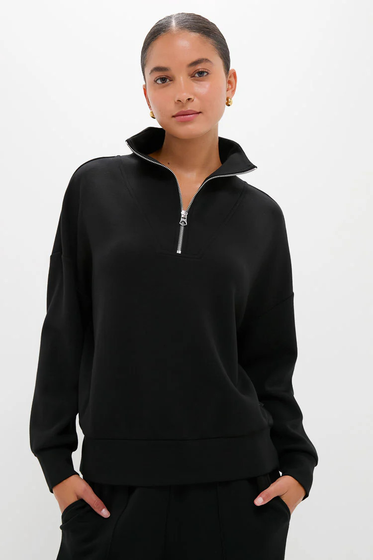 Black Hawley Half Zip Sweat | Tuckernuck (US)