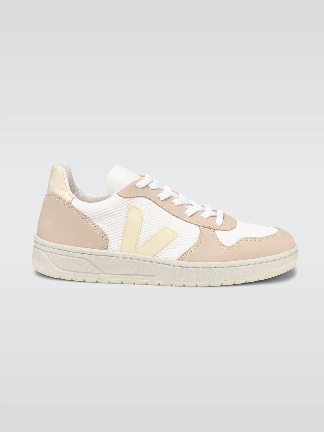 V-10 Sneaker - White-Butter-Almond | Carbon38