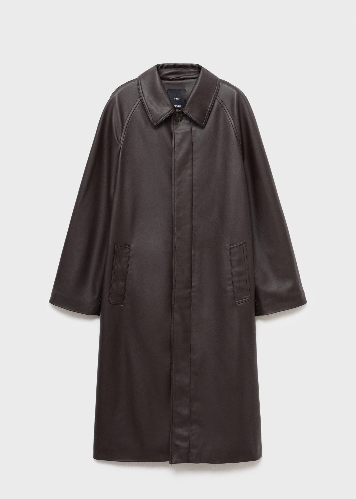 Long leather-effect trench coat | Mango (US/MX/AU)
