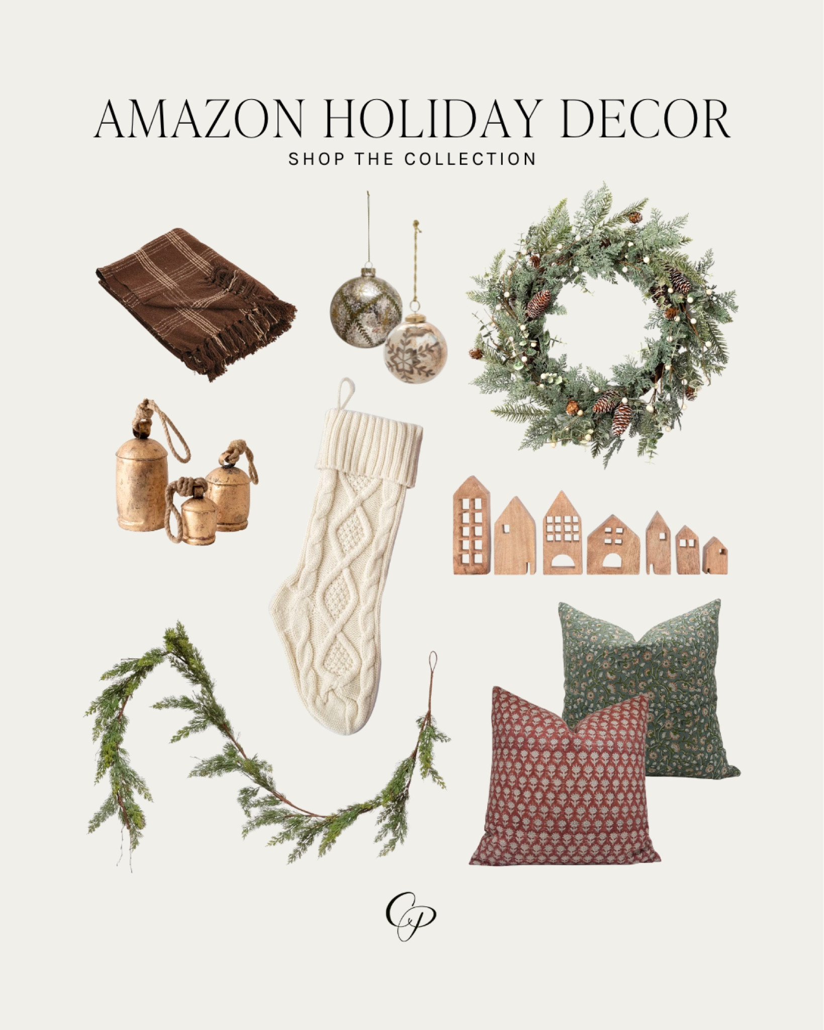 Amazon Holiday Decor | Black Friday Sale Deals | Holiday Decorating | Mango Wood Houses | Knitted Cream Stocking | Brass Bells | Vintage | Block Print Pillows | Red and Green | Garland | Throw Blanket | Christmas Ornaments | Festive Wreathh

#LTKhome #LTKCyberWeek #LTKHoliday