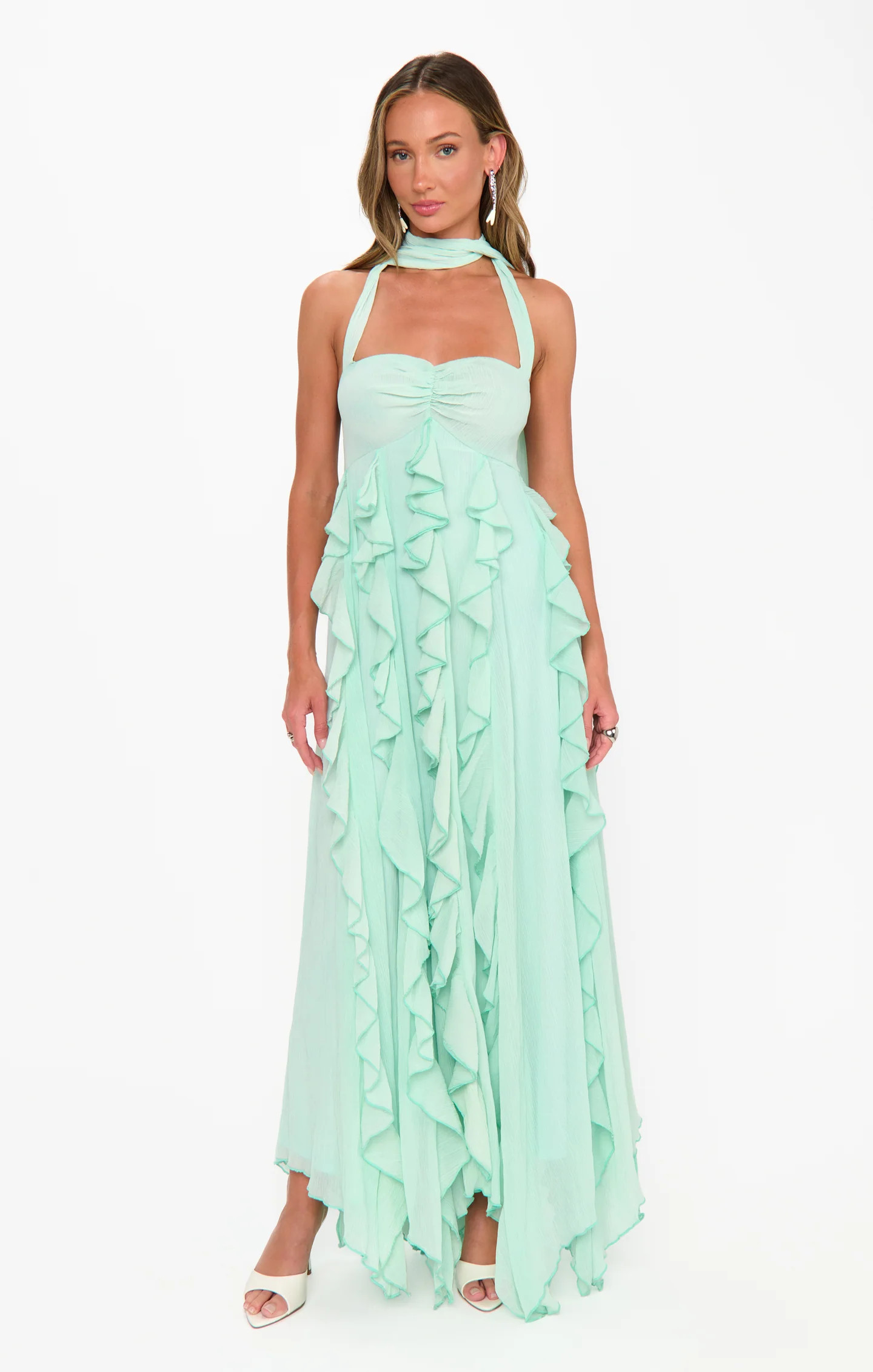 Gemma Ruffle Maxi Dress ~ Jelly Mint | Show Me Your Mumu
