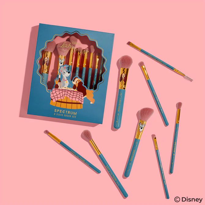 Lady And The Tramp 8 Piece Makeup Brush Set | Spectrum Collections