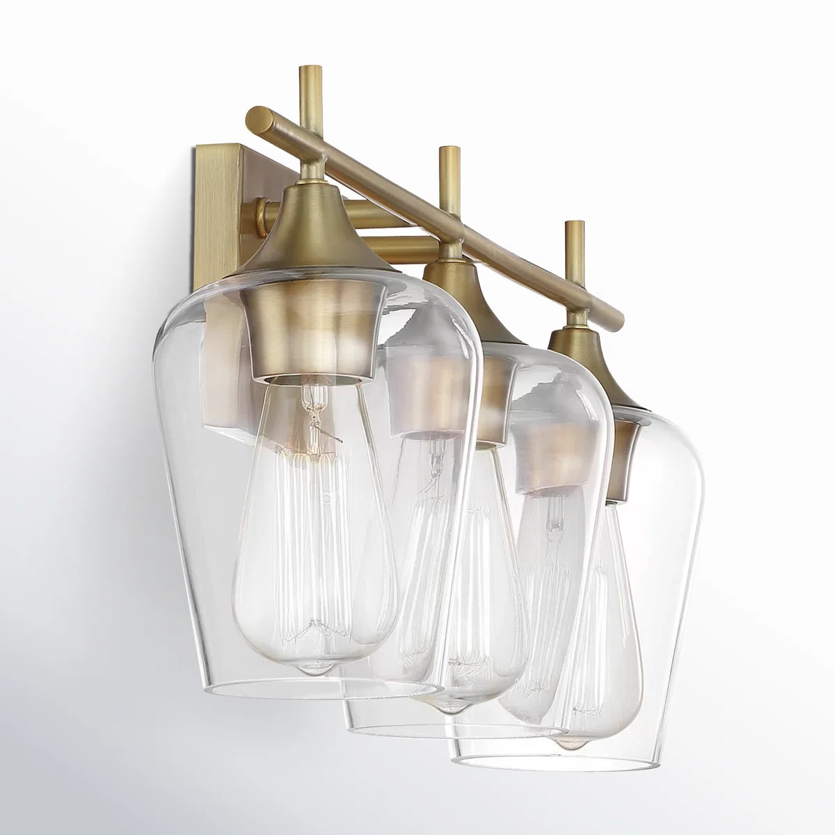 Breena Dimmable Vanity Light in Warm Brass | Wayfair North America